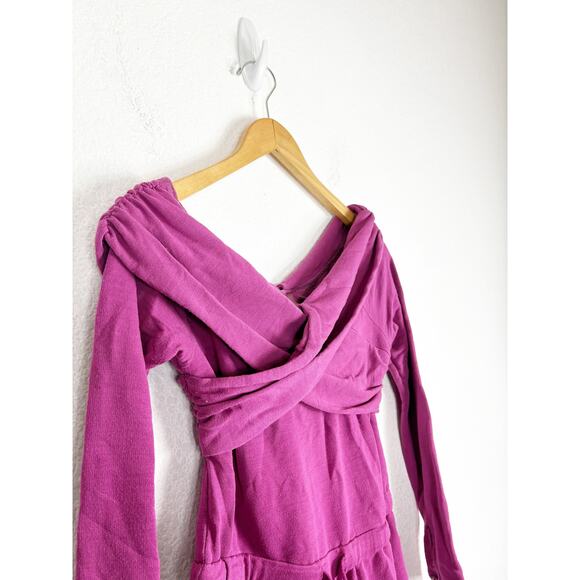 Free People Movement Love Spell One-Piece Small Pink Knit Romper Workout Stretch - Picture 7 of 13